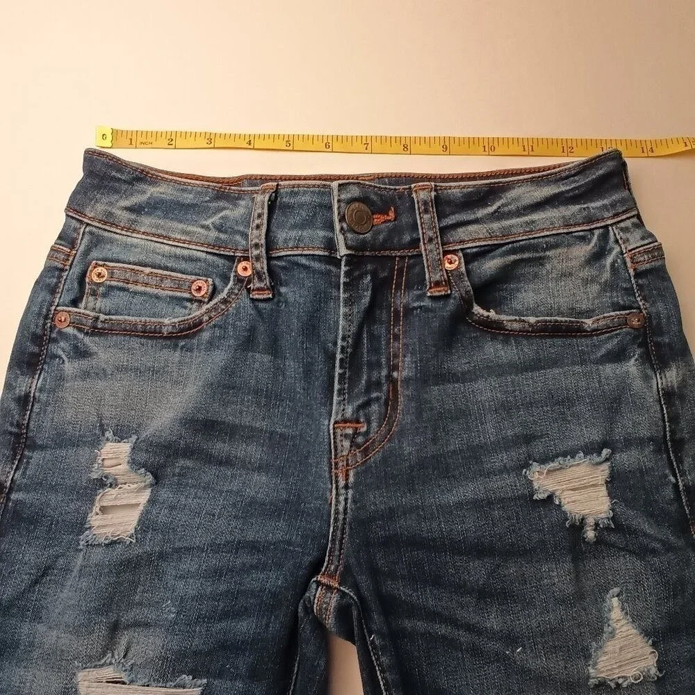 American Eagle Mens Jeans Blue Size 26x28 Next Level Flex Distressed Denim Slim